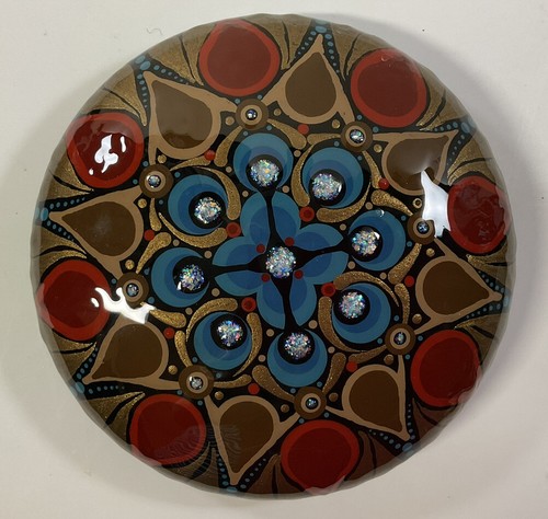 Mandala rosso blu marrone - ,