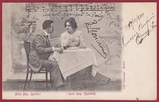 ZAZÀ 02 RUGGERO LEONCAVALLO GARBIN STORCHIO OPERA LIRICA Cartolina viagg. 1901
