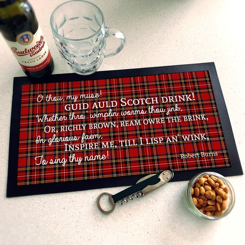 Burns night bar - burns, red