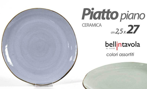 Piatto piano tondo ceramica - piatto,