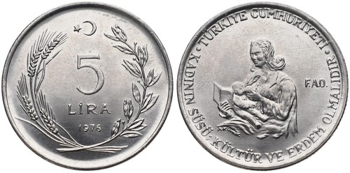 Turchia turkiye lire 1976 - 5,