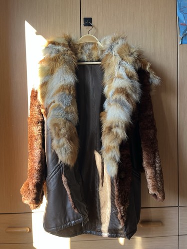 Giacca pelle con pelliccia - giacca,