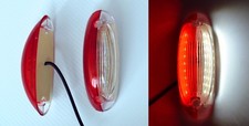 # 2 X LED Lato Verticale Luci di Ingombro Bianco Rosso Rimorchio Camion Bus 24V