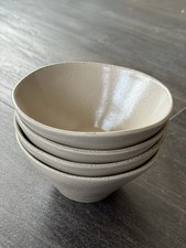 Crate & Barrel Marin Sand Zuppa Cereali 4 Ciotole Nuovo Portogallo