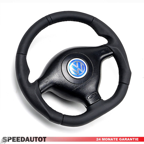 Volante pelle piatto tuning - pelle,