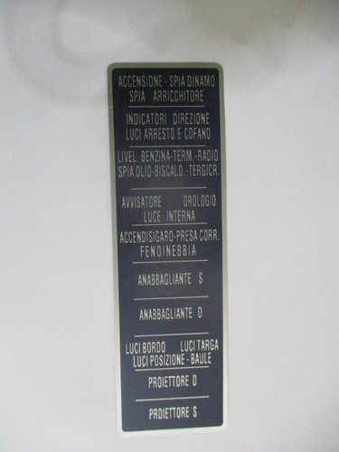 Typenschild lancia sicherungen - lancia,