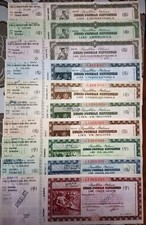 lotto di 10 diversi Buoni