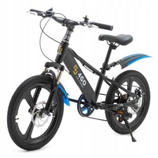 BICICLETTA PER BAMBINI 18" BICICLETTA PER BAMBINI NERO E BLU FRENI A DISCO