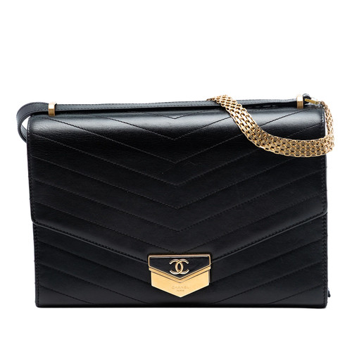 Chanel chevron cuir veau - cc,