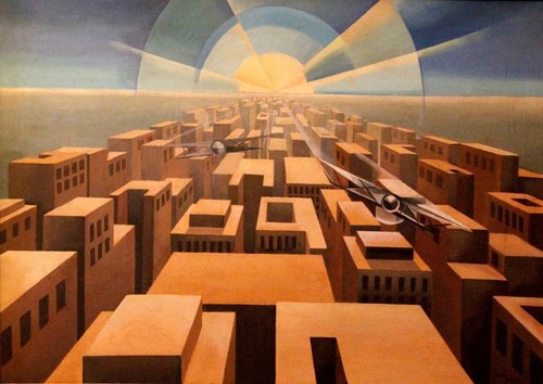 Volo urbano paesaggio - [paesaggio,