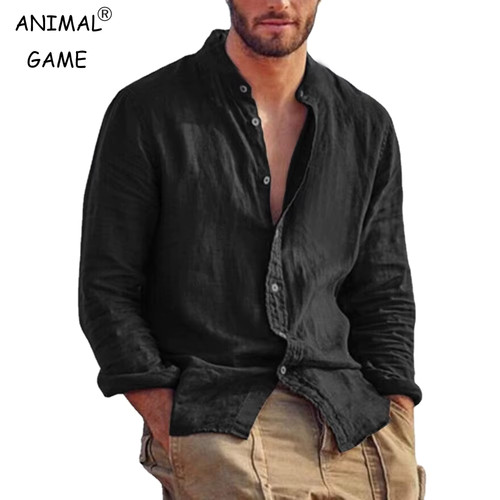 Camicia uomo lino manica - manica, lunga