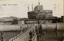 Cartolina Roma Castel Sant’Angelo Marcofilia viaggiata 1913