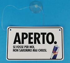CARTELLO APERTO / CHIUSO - RED BULL - COME NUOVO - 21,5X12,5 CM
