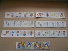 LOTTO DI VECCHIE CARTINE KINDER ITALIA - K99 n 82 - 83 - 85 - 86 - 88 - 89 