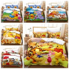 Set Letto Winnie the Pooh Trapuntino Copripiumino Regalo Vacanze Federa Singolo N1