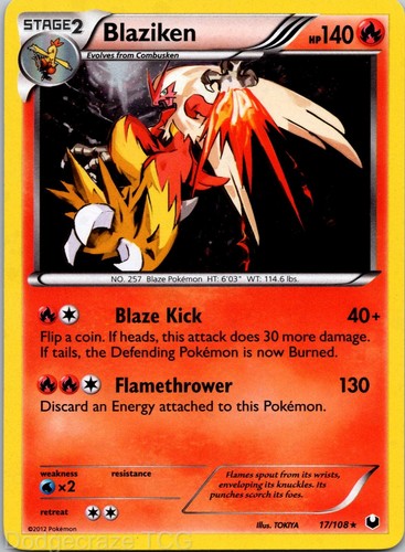 Blaziken 108 holo rare dark - blaziken,