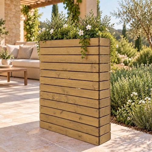 Fioriera legno pino 90x30x120 - legno,
