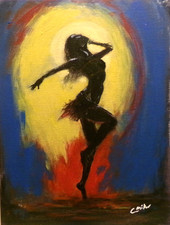 Sagoma donna astratta