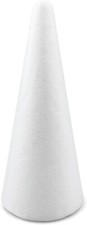 5 coni di polistirolo bianco
