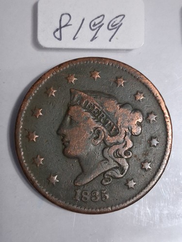 1835 testa coronetta grande - 1835, di