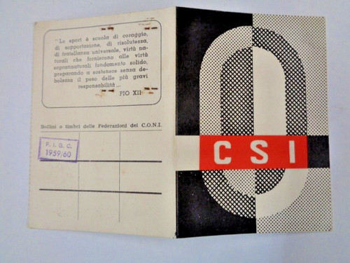 Tessera csi calcio - csi,