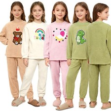 Completo bambino ragazzo ragazza felpa biancheria da notte feste set abbigliamento casa
