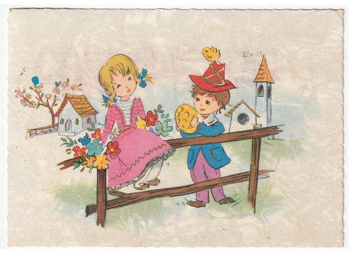 Cartolina pasquale vintage - pasquale,