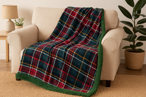 Plaid sherpa tartan verde - sherpa,