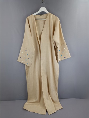 Aimee abaya beige aperto con - abaya,