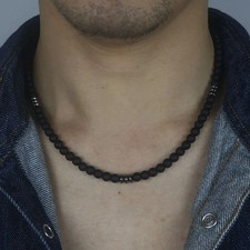 Collana Pietra Lavica Perline