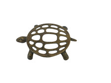 Burnished Brass Turtle Saucer