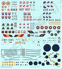 MIKOYAN GUREVICH MiG 21MF 21 MF FISHBED-J 1/72 DECALS DA KIT EDUARD ca.212x192mm