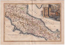 1701, Mappa dell'Italia Centrale, incisione su rame, dal Cellario Cellarius