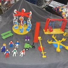 Set parco giochi Playmobil Geobra 1981 vintage con personaggi e accessori