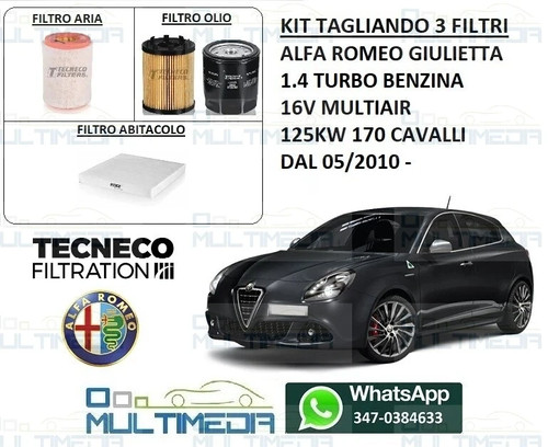 Kit tagliando filtri alfa - filtri,