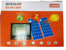 Faro Solare 2000w IP67 LED 2 Pannelli Solari Crepuscolare Telecomando SMD 6500K