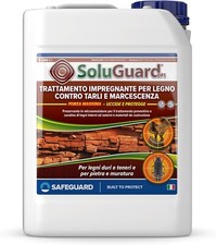 SoluGuard Trattamento Antitarlo & Muffa Legno 5 Litri Trasparente Pronto all'Uso