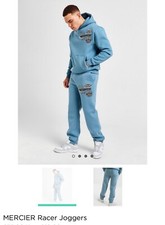 MERCIER Sportswear Racer Joggers Uomo Donna Pantaloni da Pista Pantaloni Abbigliamento Taglia M