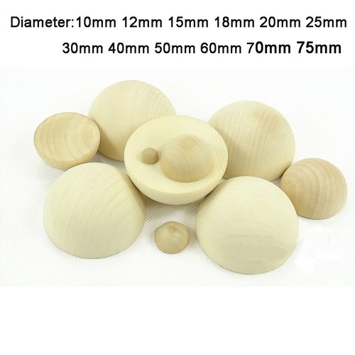 Mezza sfera legno naturale - mezza, in