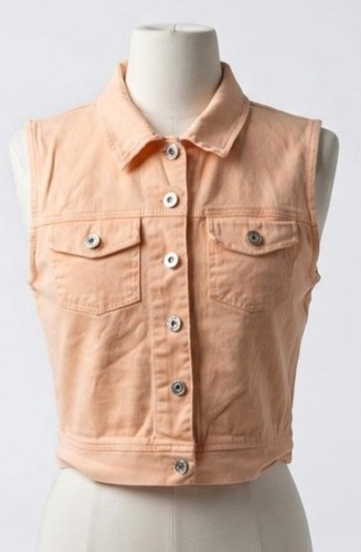 Gold flava denim vest womens - gold,