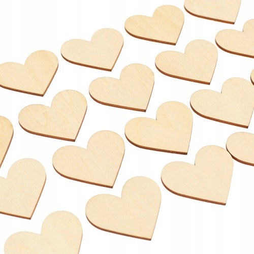 Set cuori legno 4cm - set, 25