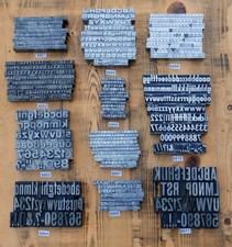 Scritta in piombo - 1 set a scelta - set piombo lettere lettere tipografia 