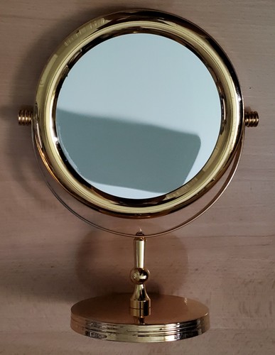 Comò specchio vanità ottone