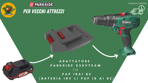 Adattatore batteria parkside - adattatore,