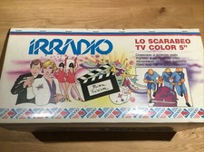 TV color portatile IRRADIO SCARABEO con Cavo Auto 12V Nuovo Prese Audio Video