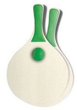 Racchette racchettoni da spiaggia in legno con pallina 0NQ4