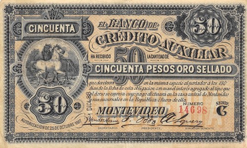 Banconota uruguay pesos oro - pesos,