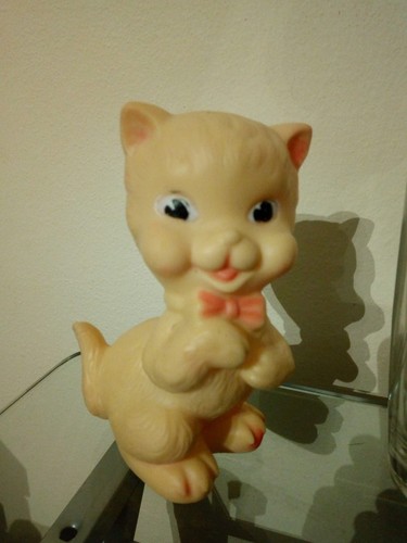 Gattino vintage rubber toy - gattino,