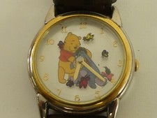 (ref288W94) Orologio da polso donna Winnie the Pooh con batteria nuova insetti in movimento