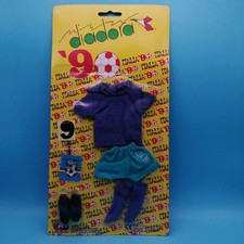 VINTAGE DOLL Completino viola Italia 90 Team OUTFIT DRESS Sport Diadora